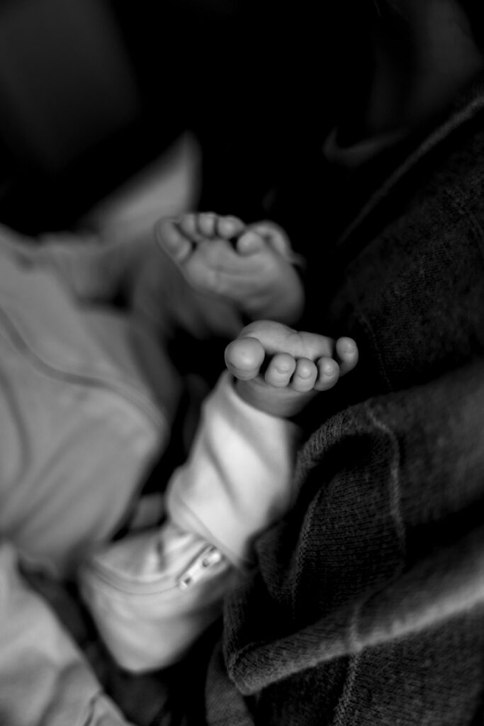 newborn details of tiny toes