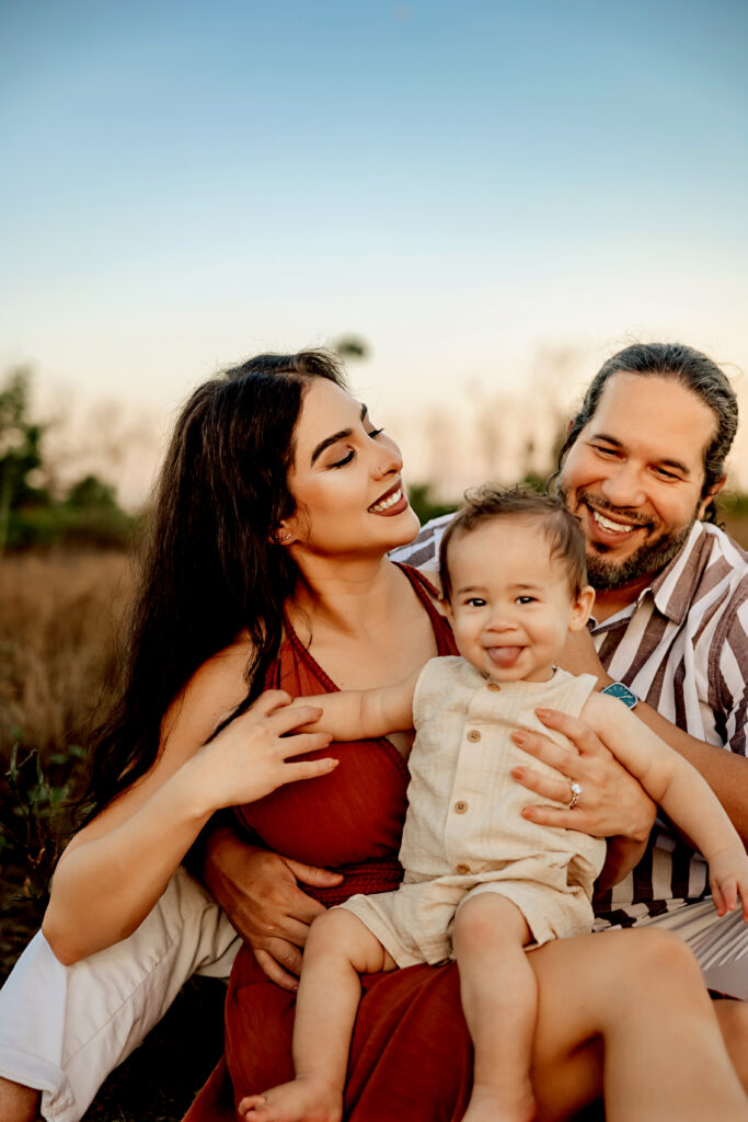 family having fun during a summer session